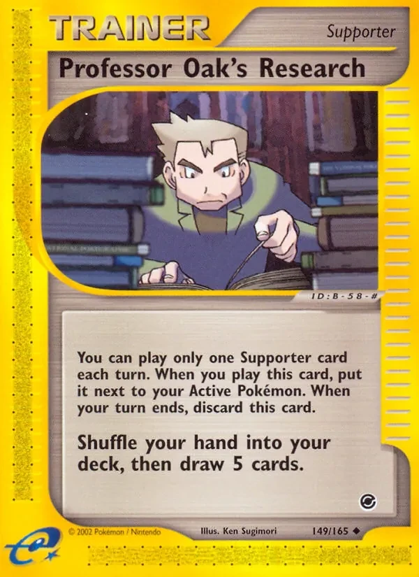 Professor Oak's Research 149/165 Expedition Base Set Pokémon card