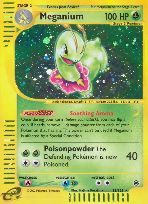 Meganium 18/165 Expedition Base Set Pokémon card