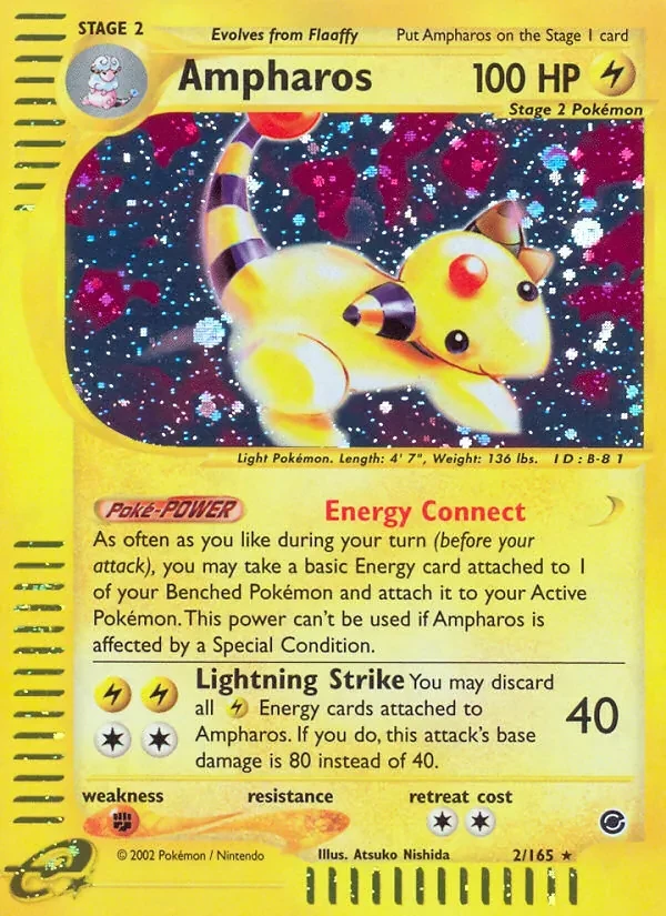 Ampharos 2/165 Expedition Base Set Pokémon Karte