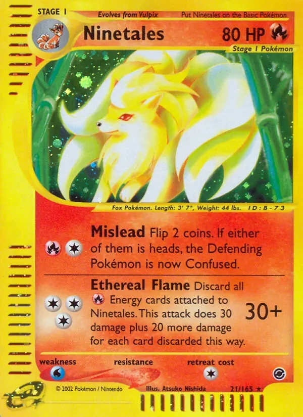 Ninetales 21/165 Expedition Base Set Pokémon card