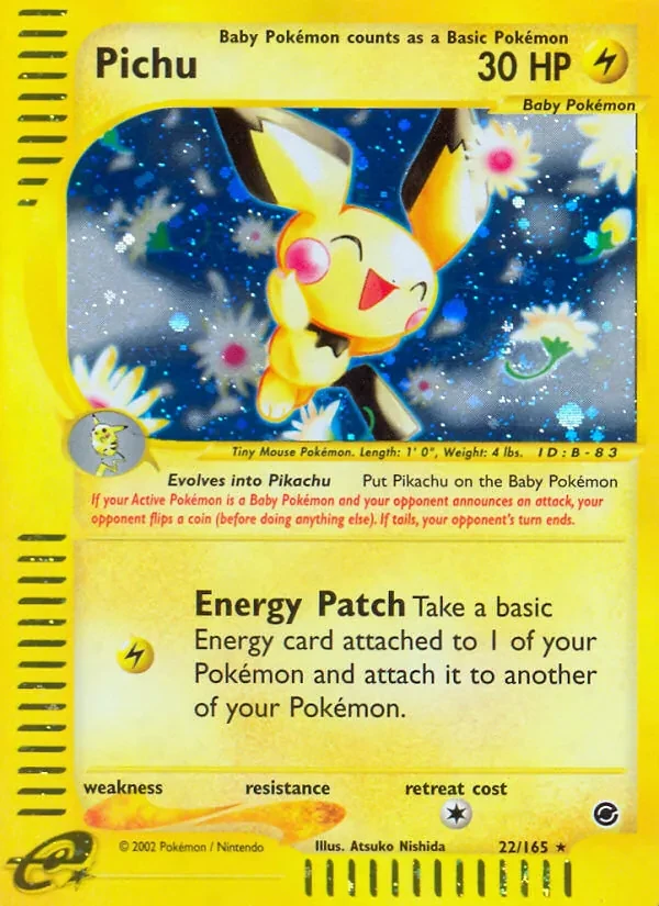 Pichu 22/165 Expedition Base Set Pokémon card