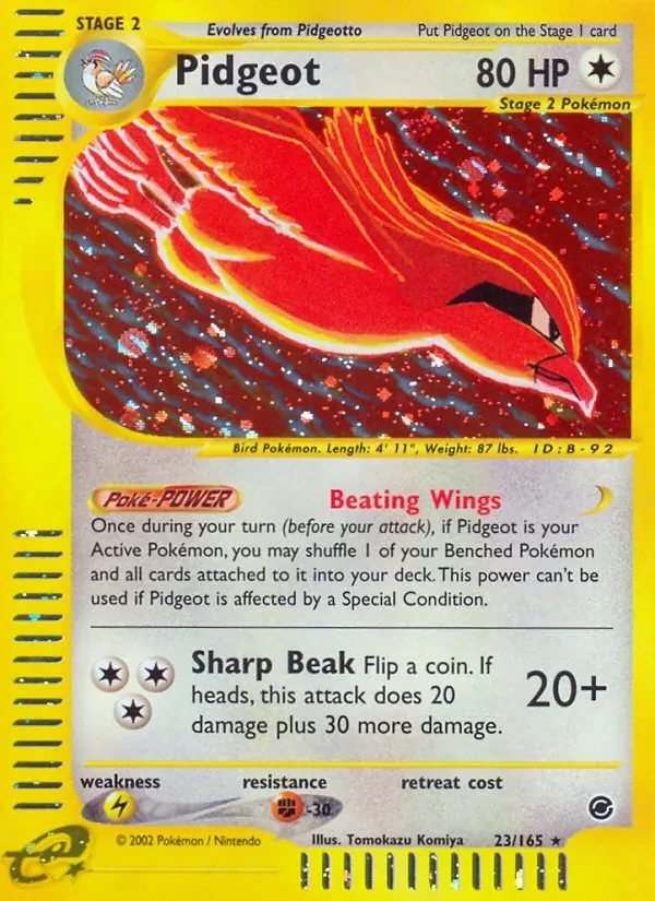 Pidgeot 23/165 Expedition Base Set Pokémon card