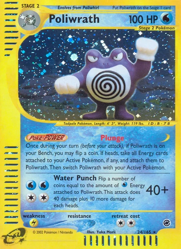 Poliwrath 24/165 Expedition Base Set Pokémon card