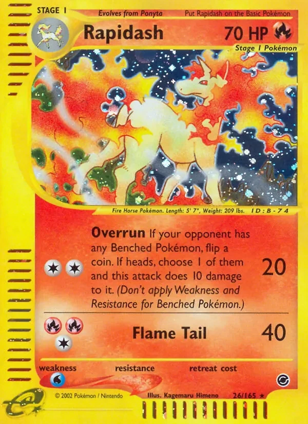 Rapidash 26/165 Expedition Base Set Pokémon card