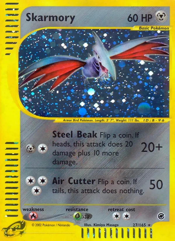 Carta Pokémon Skarmory 27/165 Expedition Base Set