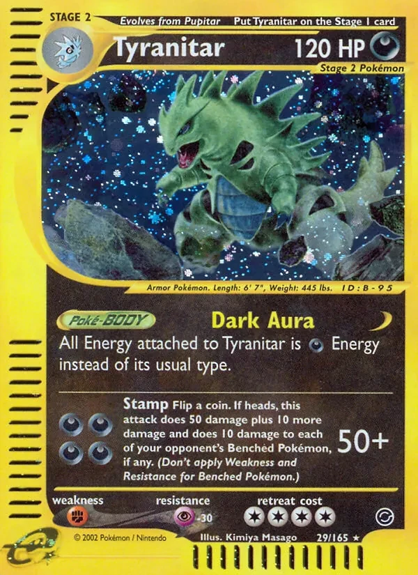Tyranitar 29/165 Expedition Base Set Pokémon card