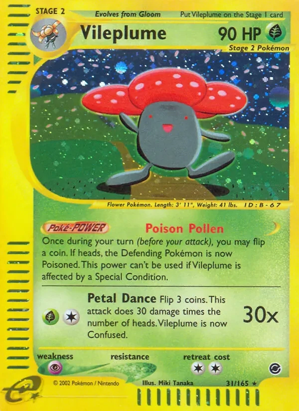 Vileplume 31/165 Expedition Base Set Pokémon card