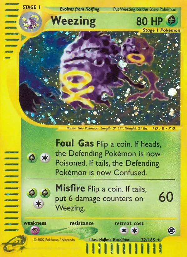 Carta Pokémon Weezing 32/165 Expedition Base Set