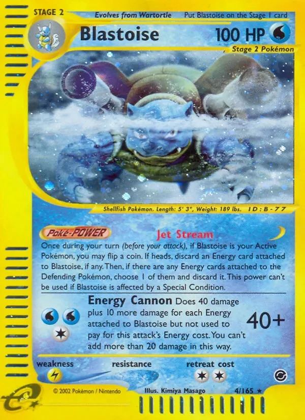 Blastoise 4/165 Expedition Base Set Pokémon card