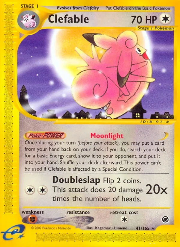 Clefable 41/165 Expedition Base Set Pokémon Karte