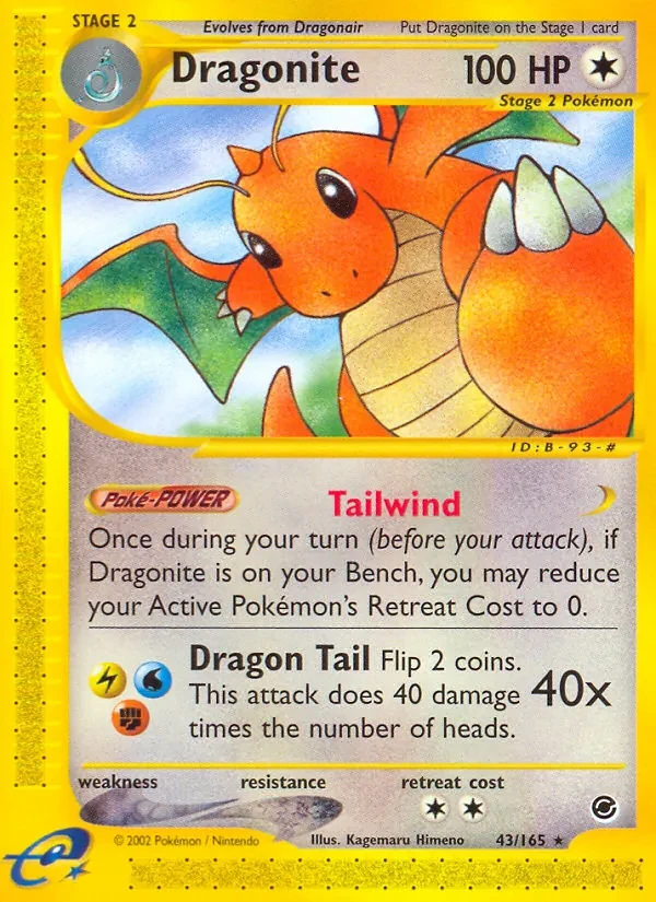 Dragonite 43/165 Expedition Base Set Pokémon Karte