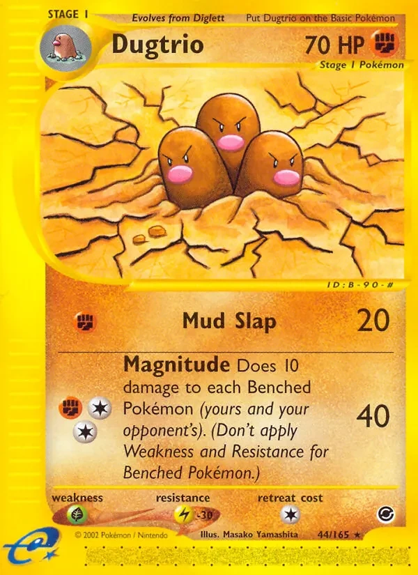 Dugtrio 44/165 Expedition Base Set Pokémon card