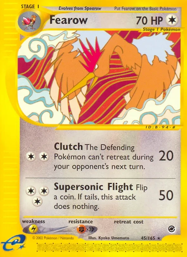 Fearow 45/165 Expedition Base Set Pokémon Karte