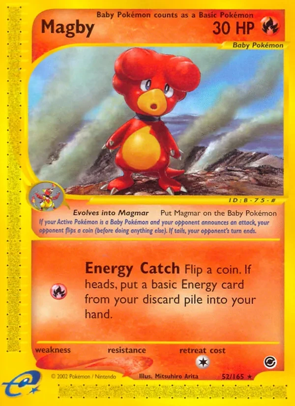Magby 52/165 Expedition Base Set Pokémon card