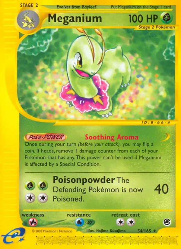 Meganium 54/165 Expedition Base Set Pokémon card