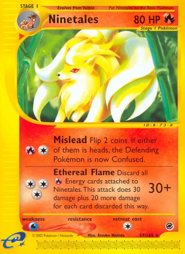 Ninetales 57/165 Expedition Base Set Pokémon card