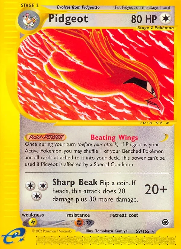 Pidgeot 59/165 Expedition Base Set Pokémon card