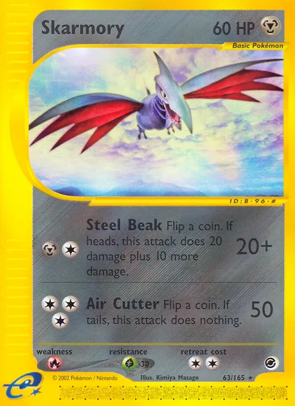Skarmory 63/165 Expedition Base Set Pokémon card