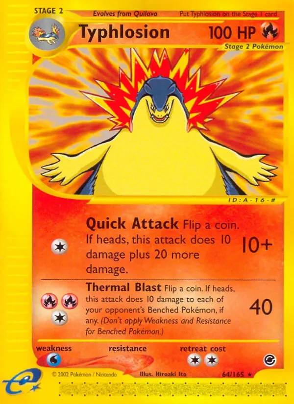 Typhlosion 64/165 Expedition Base Set Pokémon card