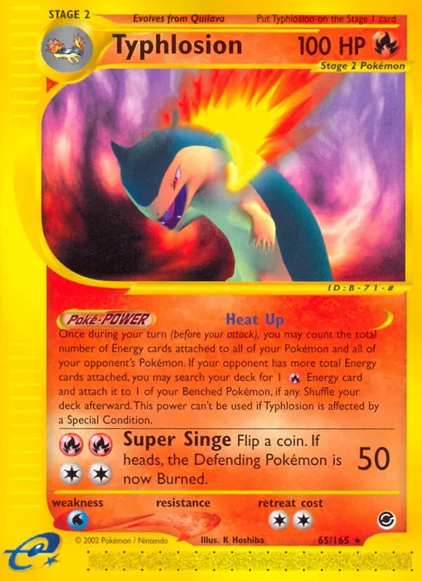 Typhlosion 65/165 Expedition Base Set Pokémon card