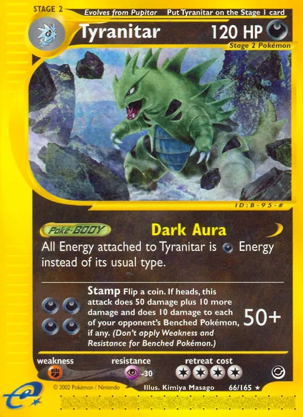 Tyranitar 66/165 Expedition Base Set Pokémon card