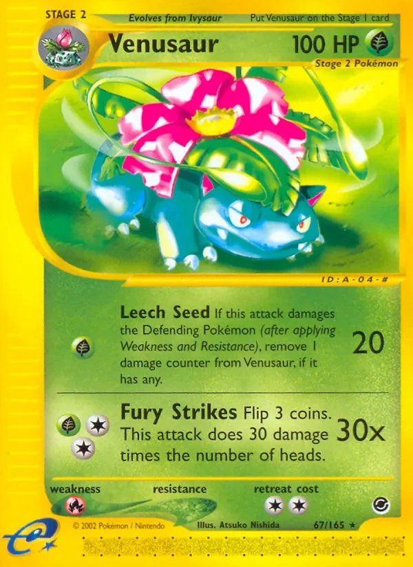 Venusaur 67/165 Expedition Base Set Pokémon card