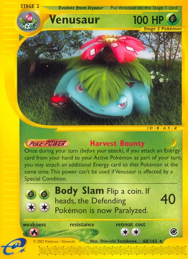 Venusaur 68/165 Expedition Base Set Pokémon card