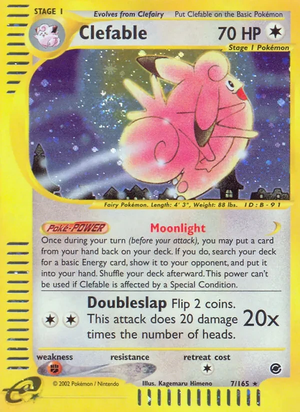 Clefable 7/165 Expedition Base Set Pokémon card