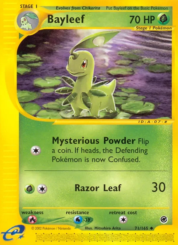 Bayleef 71/165 Expedition Base Set Pokémon card