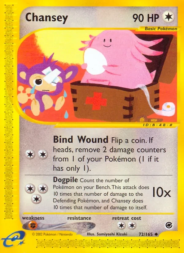Chansey 72/165 Expedition Base Set Pokémon card