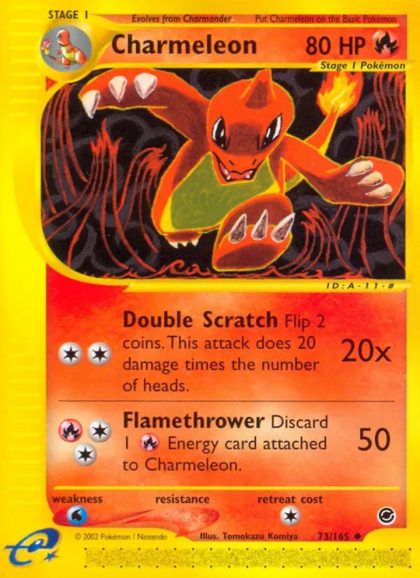 Charmeleon 73/165 Expedition Base Set Pokémon card