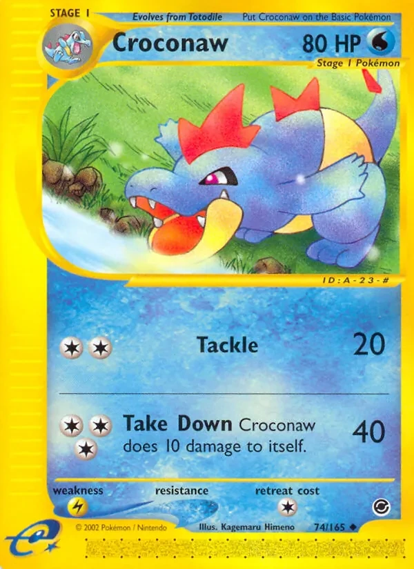 Croconaw 74/165 Expedition Base Set Pokémon Karte