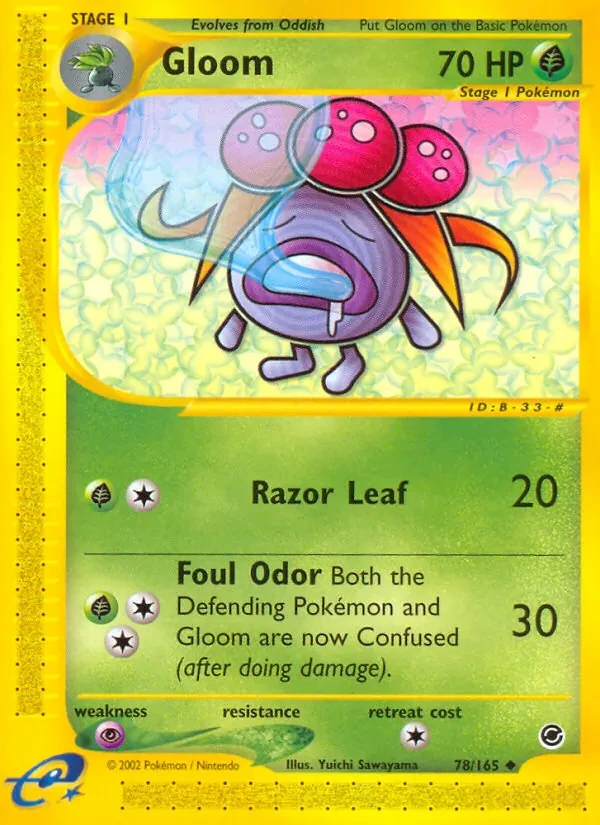 Gloom 78/165 Expedition Base Set Pokémon card