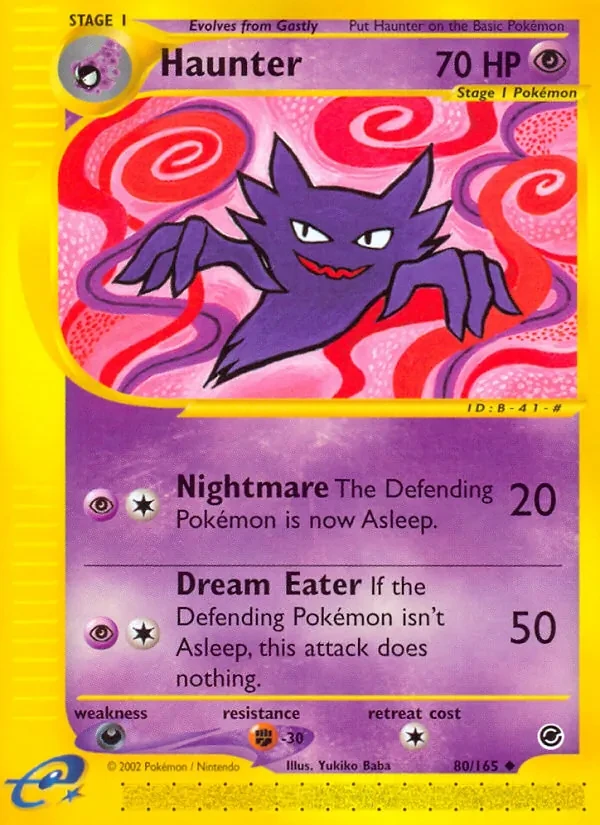 Haunter 80/165 Expedition Base Set Pokémon card
