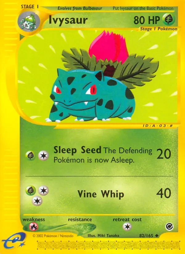 Ivysaur 82/165 Expedition Base Set Pokémon card