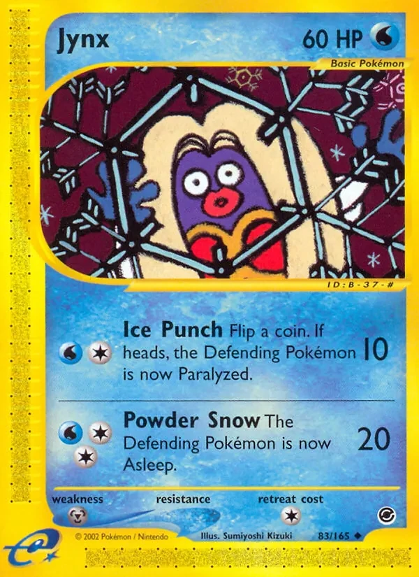 Jynx 83/165 Expedition Base Set Pokémon card