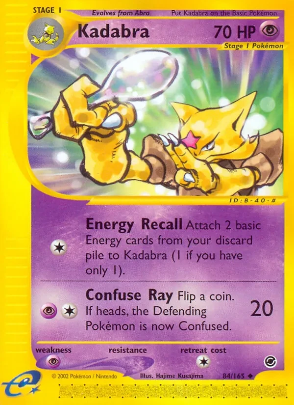 Kadabra 84/165 Expedition Base Set Pokémon card