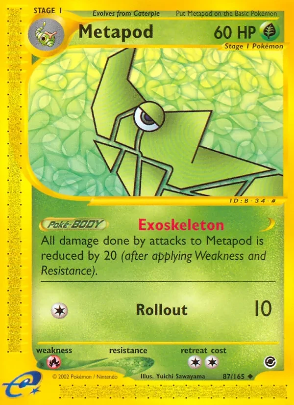 Metapod 87/165 Expedition Base Set Pokémon card