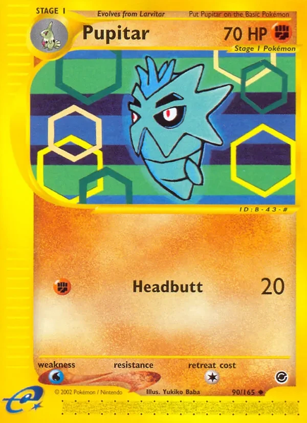 Pupitar 90/165 Expedition Base Set Pokémon Karte