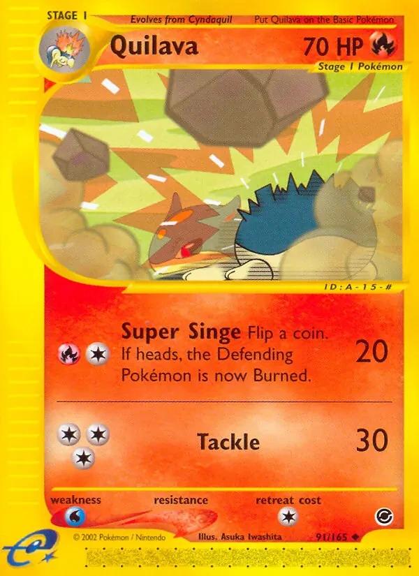 Quilava 91/165 Expedition Base Set Pokémon card