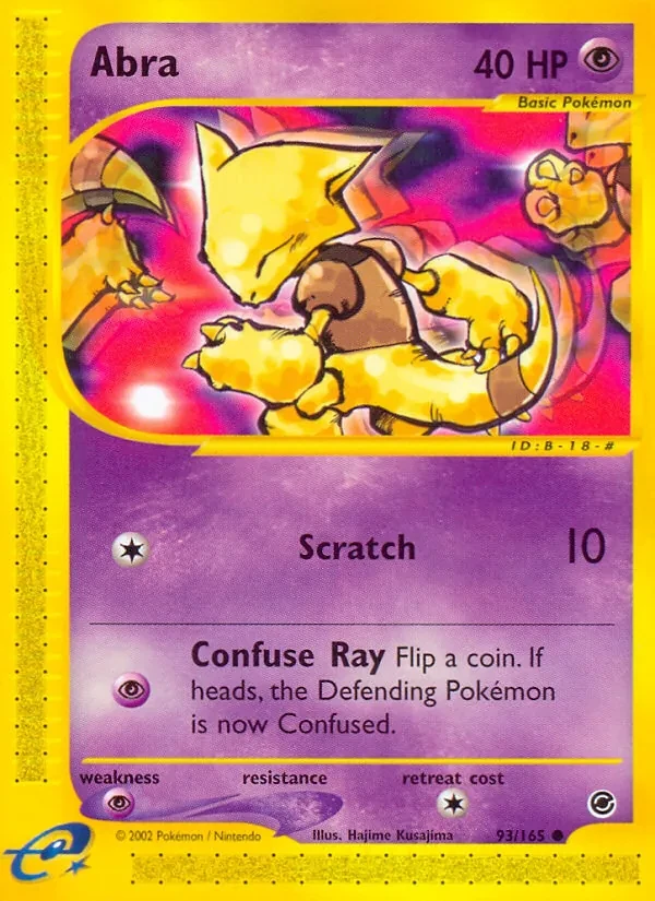 Abra 93/165 Expedition Base Set Pokémon Karte