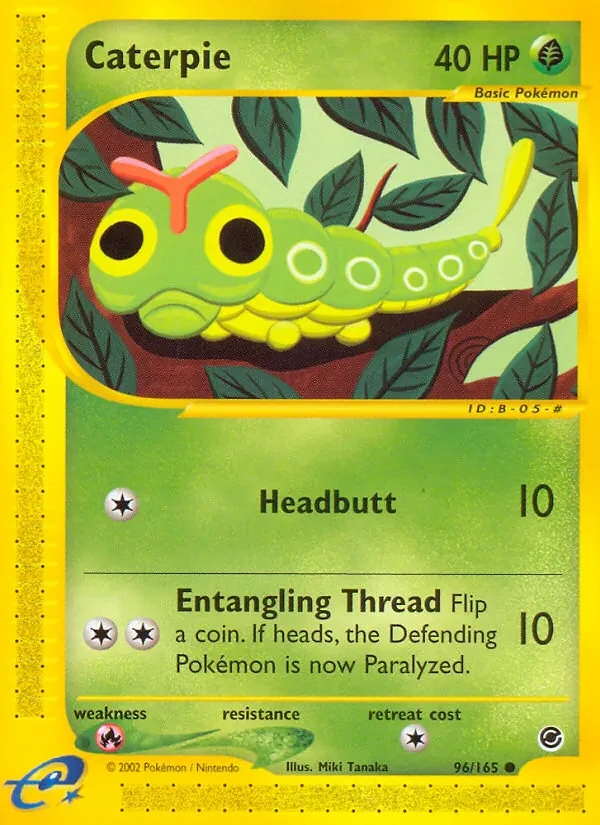 Caterpie 96/165 Expedition Base Set Pokémon Karte