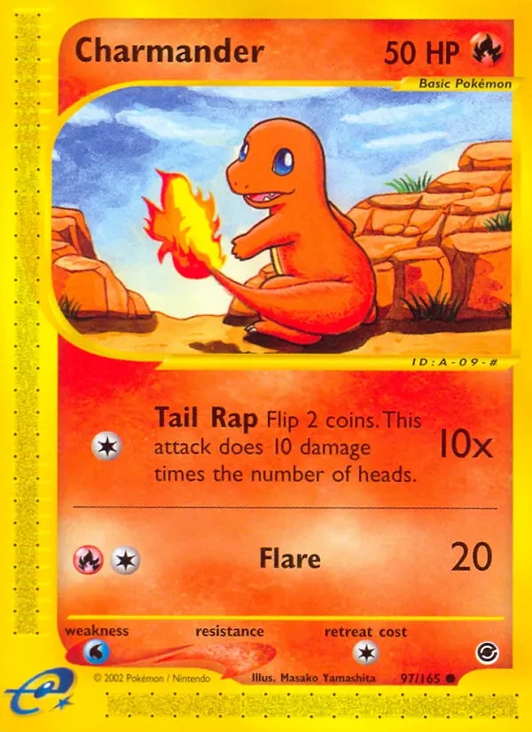 Charmander 97/165 Expedition Base Set Pokémon Karte