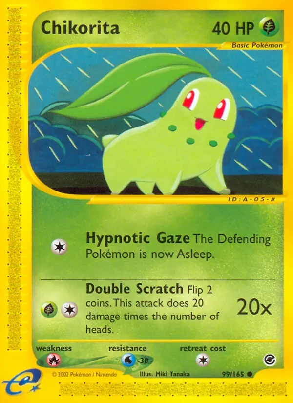 Chikorita 99/165 Expedition Base Set Pokémon Karte