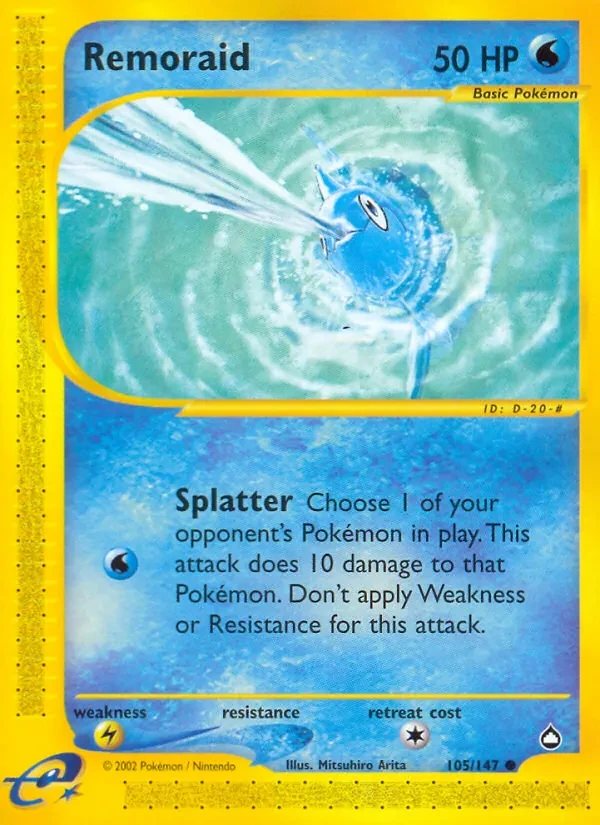 Remoraid 105/147 Aquapolis Pokémon card