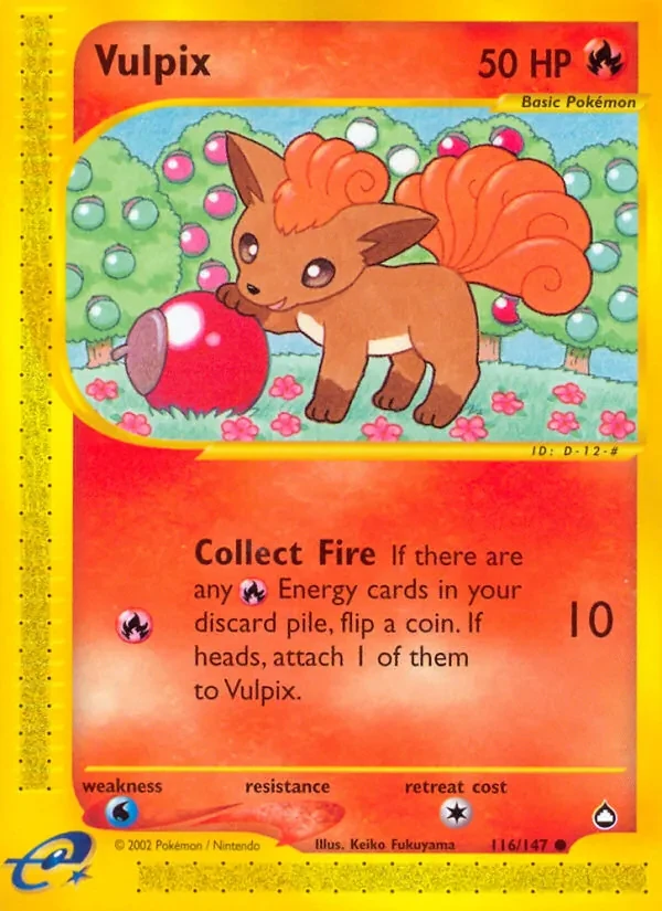 Vulpix 116/147 Aquapolis Pokémon card