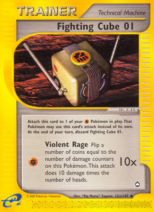 Fighting Cube 01 121/147 Aquapolis Pokémon card
