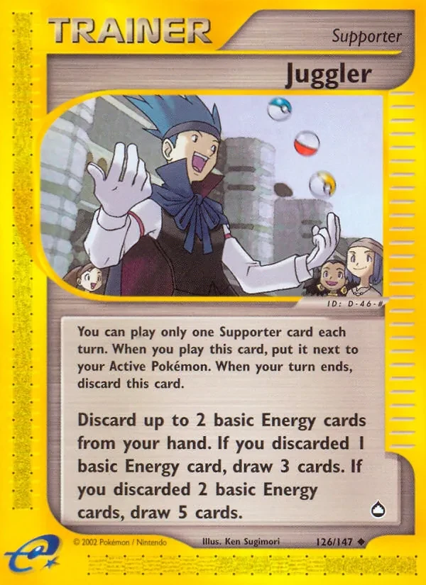 Juggler 126/147 Aquapolis Pokémon card