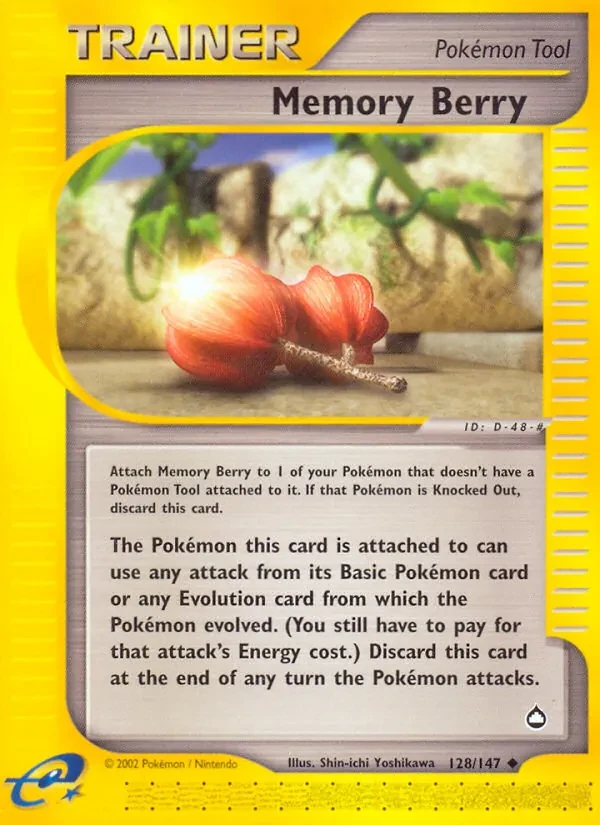 Memory Berry 128/147 Aquapolis Pokémon card