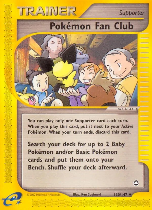 Pokémon Fan Club 130/147 Aquapolis Pokémon Karte